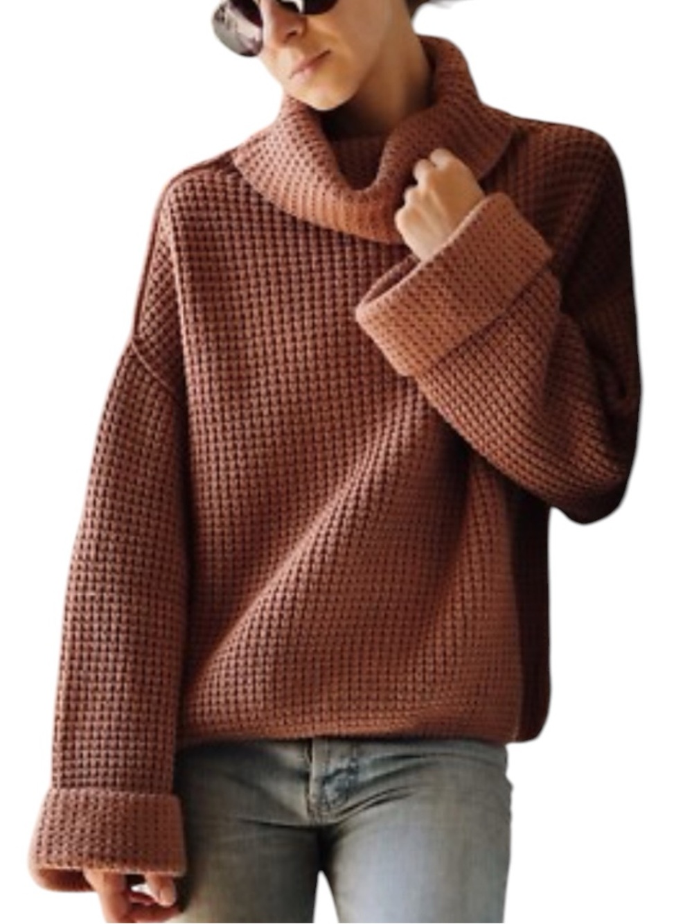 **NWT** Free People Chunky Oversized Waffle Knit Sweater